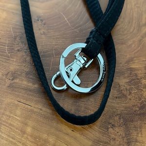 Brand, new, Vera Bradley, keychain and clip lanyard in black and silver